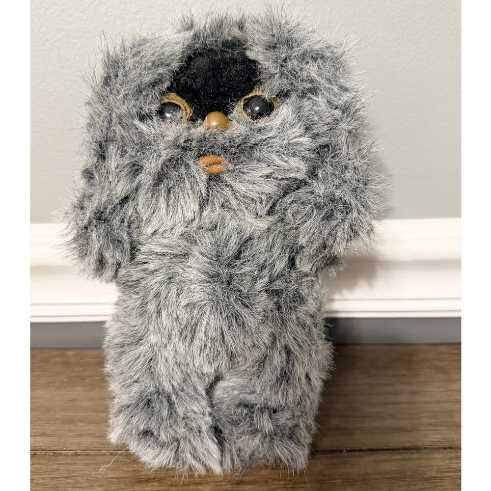 Vintage 1983 Kenner Star Wars Wiley the Ewok Plush Grey Shaggy Fur Return Jedi